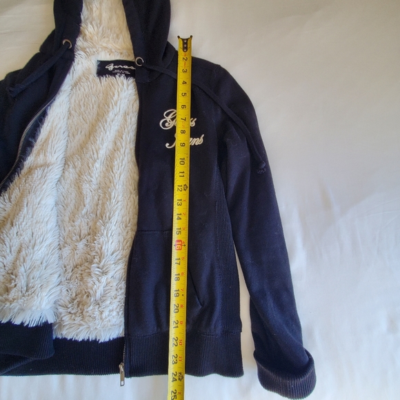 Black Guess furry Jacket Medium - Picture 4 of 4